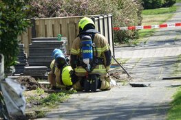 Gaslek in voortuin woning Enkhuizen