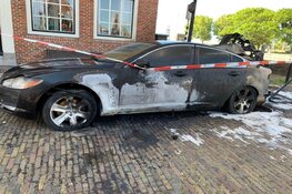 Jaguar zwaar beschadigd, brandstichting niet uitgesloten