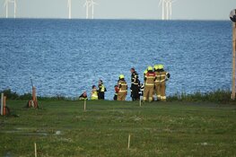 Persoon te water in Enkhuizen