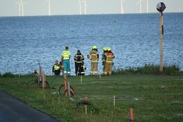 Persoon te water in Enkhuizen