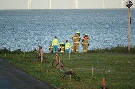 Persoon te water in Enkhuizen