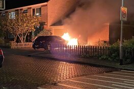 Autobrand in Enkhuizen