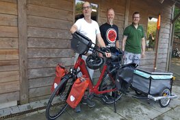 Nico de Haan op de fiets naar Montpellier