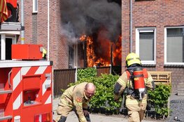 Brand in garage van woning Enkhuizen