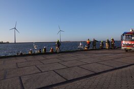 Brand op cruiseschip nabij Enkhuizen