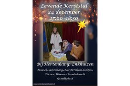 Levende kerststal bij het Hertenkamp