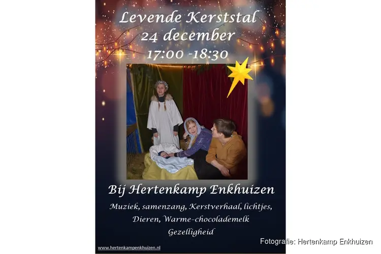 Levende kerststal bij het Hertenkamp