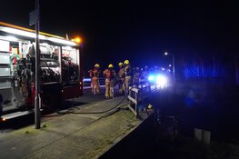 Bootje in brand in Enkhuizen