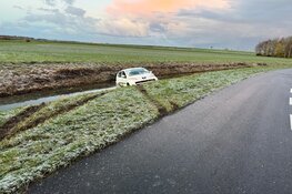 Gladheid treft West-Friesland: meerdere auto's te water en valpartijen