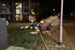 Ondergrondse container in brand in Enkhuizen