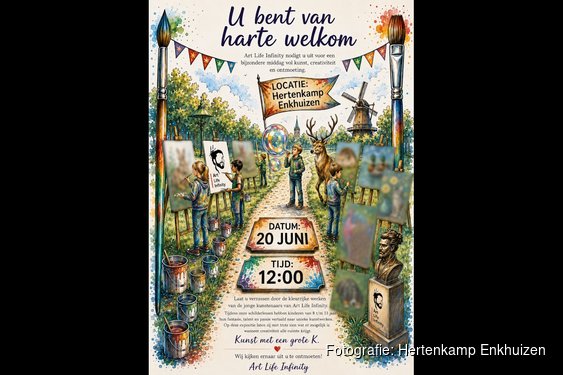 Zomermarkt en opening tentoonstelling kindertekeningen bij Hertenkamp Enkhuizen