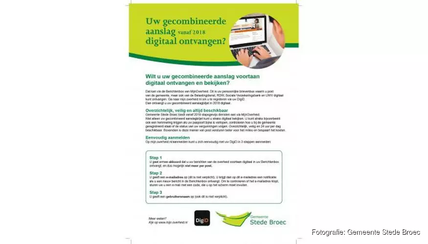 Aanslag gemeentelijke belastingen digitaal ontvangen