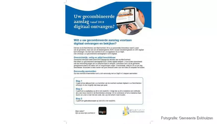 Aanslag gemeentelijke belastingen digitaal ontvangen