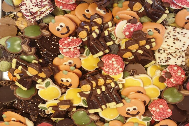 Nu bij het Coffy Huys prachtige herfst chocolade