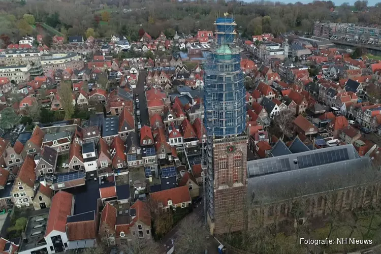 Steiger afbreken op zestig meter hoogte: onderhoud Enkhuizer Zuidertoren afgerond